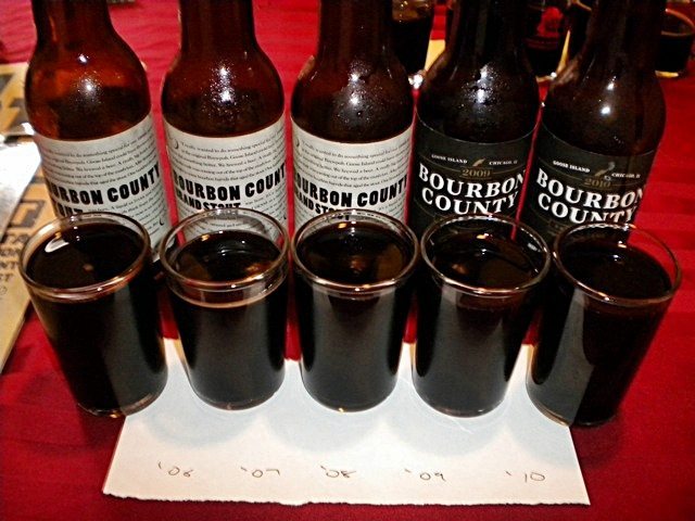 Featured image for “From The Cellar: Goose Island Bourbon County Stout 5 Year Vertical”