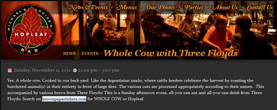 Featured image for “The Cow, The WHOLE Cow & Nothing But The Cow…& 3 Floyds”