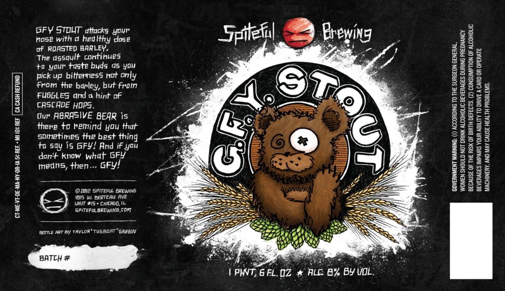 Featured image for “The Adventures of Abrasive Bear: Spiteful GFY Stout Review”