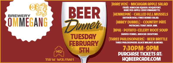 Featured image for “Ommegoodness, An Ommegang Beer Dinner Tuesday Night At Headquarters Beercade”