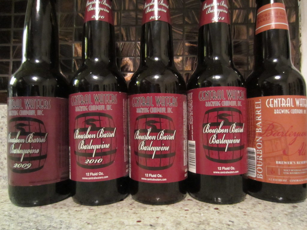 Featured image for “From The Cellar: Central Waters Bourbon Barrel Barleywine 5 Year Vertical”