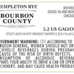 Goose Island Bourbon County Templeton Rye Stout Label