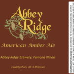 Abbey Ridge American Amber Ale Label