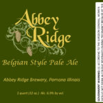 Abbey Ridge Belgian Pale Ale Label