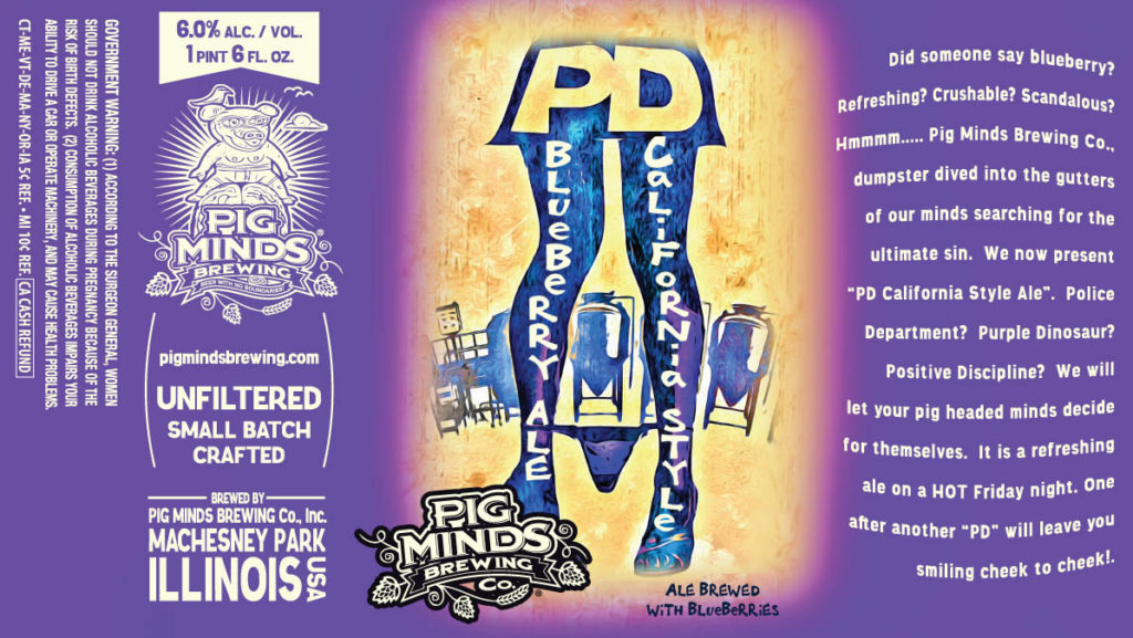 Pig Minds PD Blueberry Ale Panty Dropper Label
