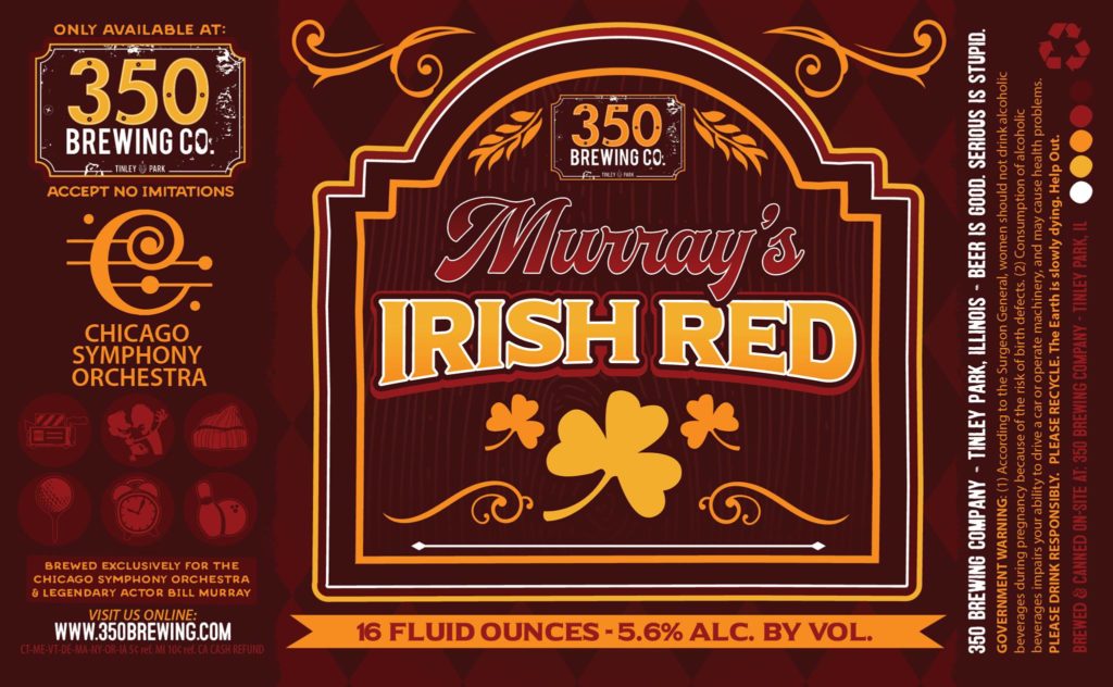 350 brewing Murray's Irish Red label